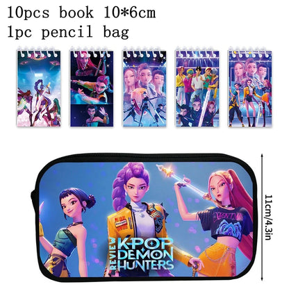 Kpop Demon Coil Notebook Anime Huntrix Book Notebook Decorative Party Gift for Guest Birthday Party Supplies Kpop Warrior