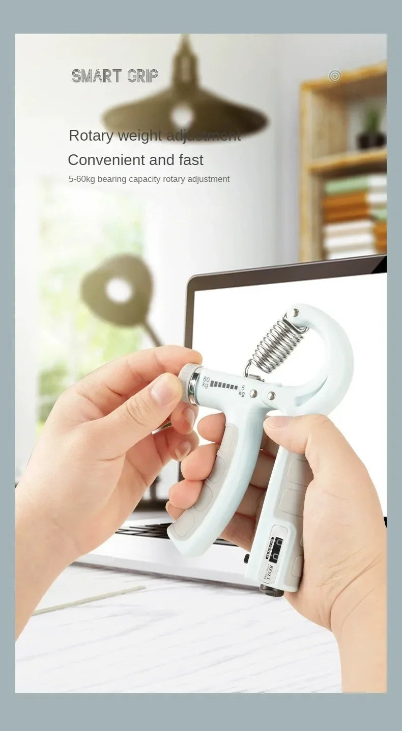 5-60kg Adjustable Hand Grip Strengthener Hand Grip Trainer With Counter Wrist Forearm And Hand Exerciser For Muscle Building