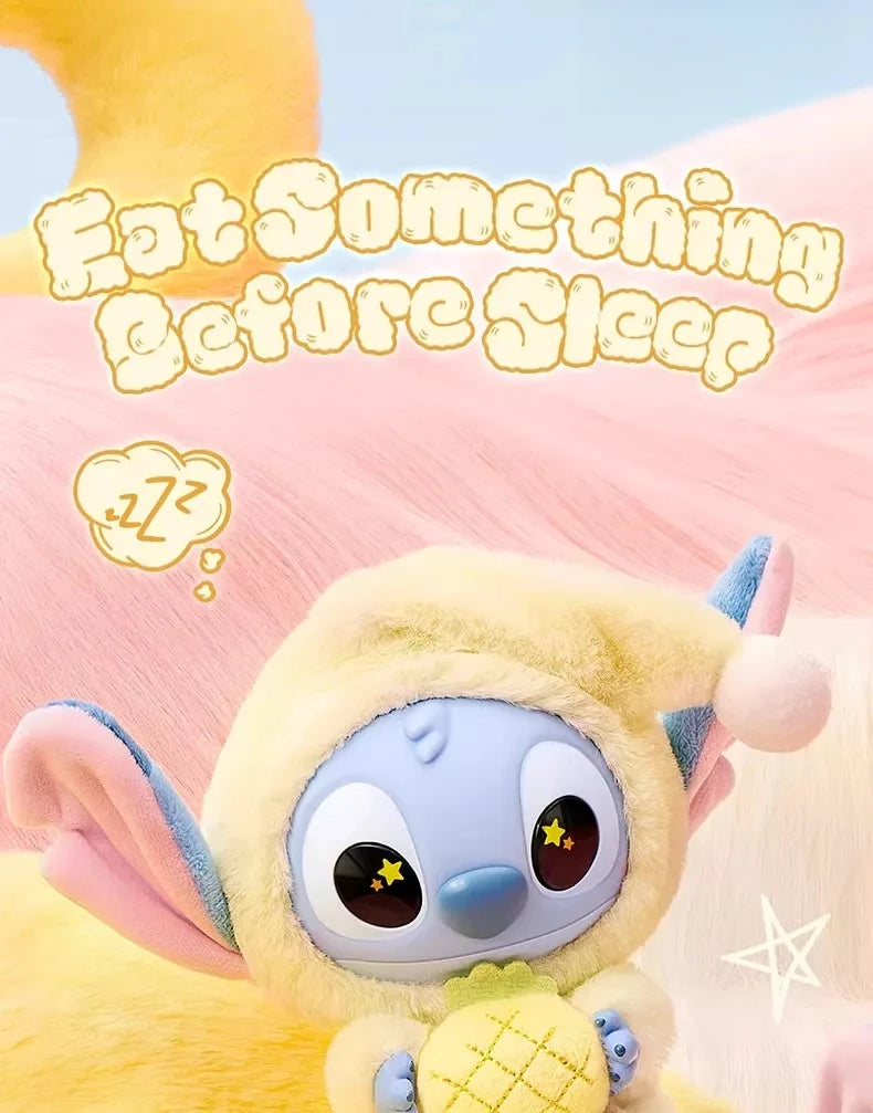 New Stitch Eat Some Thing Before Sleep Series Vinyl Blind Box Bag plush Pendant Cute Doll Mystery Box Toy Adult Gift