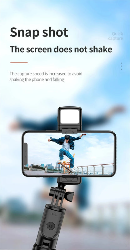 FGCLSY Selfie Stick Tripod with light Extendable Wireless Bluetooth Remote Portable Smartphone Stand Mount For iOS Android Phone