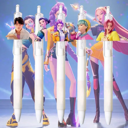 Demon Hunters Gel Pen Kpop Pen Hunter Ballpoint Pen Party Favors for Guest School Office Stationery Supplies Writing Tools