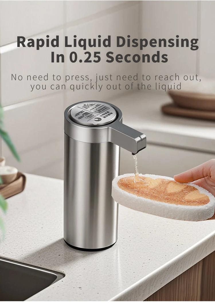 Kitchen Soap Machine Automatic Sensor Out of Hand Sanitizer Smart Electric Body Wash Soap Dispenser 304 Stainless Steel