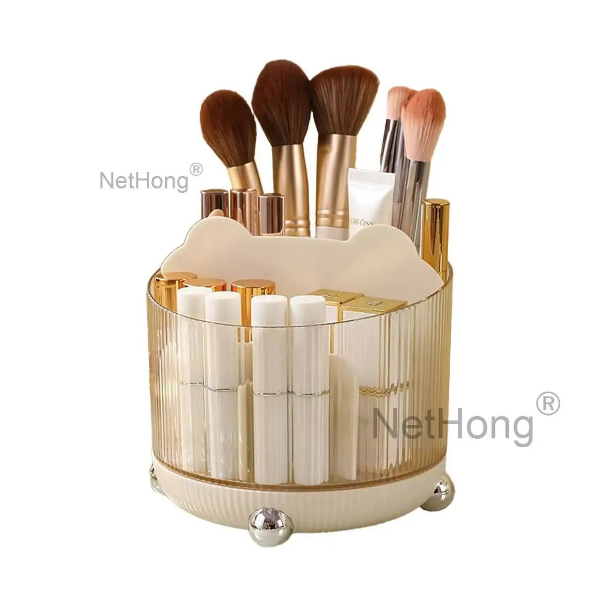 360° Rotating Pen Holder Desk Tidy Organizer Pencil Pot Makeup Brush Storage Box