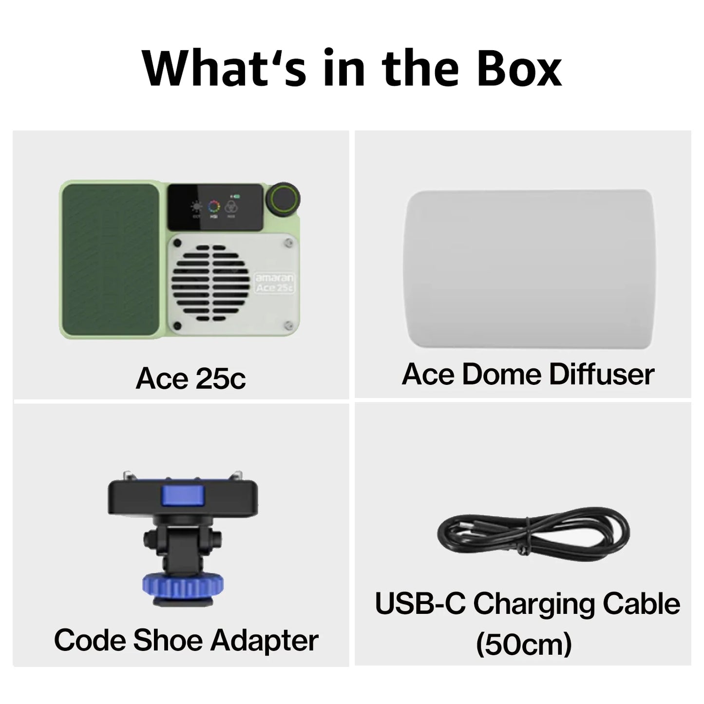 amaran Ace 25c Pocket RGBWW LED Light Full-Color Mini Video Light 2300K-10000K 4500mAh Battery with PD Fast Charging for TikTok