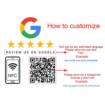 Google Review Sign Customized QR Code Acrylic Social Media Plate