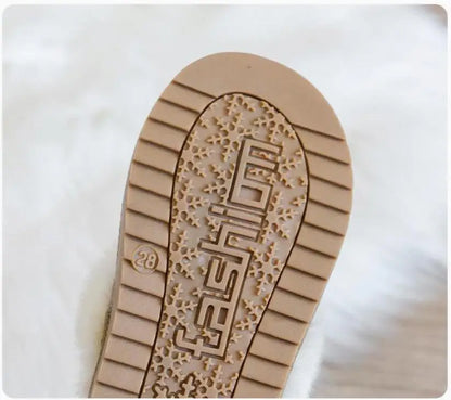 Kids Winter Slippers - Luxury Fur Lined Non-Slip Indoor Boots for Boys & Girls