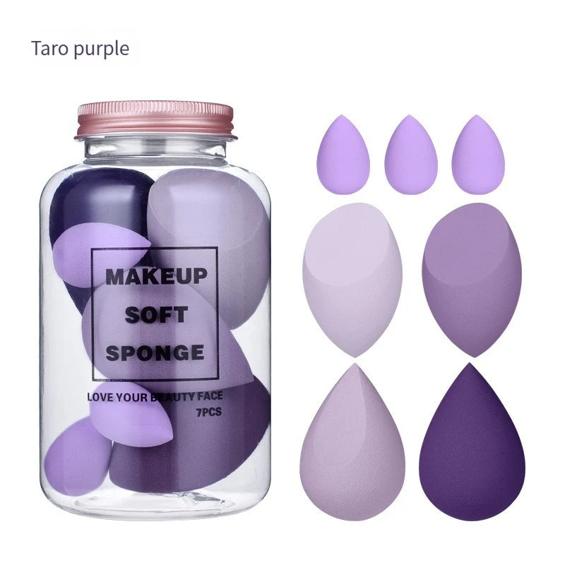 7PCS Canned Cosmetic Sponge Set Dry And Wet Liquid Foundation Powder Puff Professional Cosmetic Tools Make-up Artist