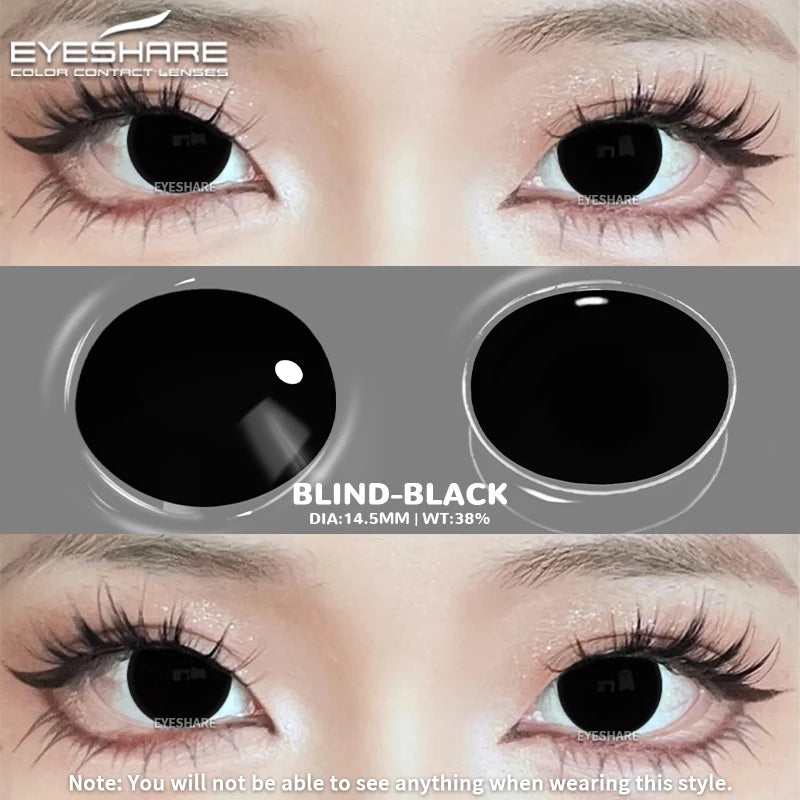 EYESHARE Cosplay White Colored Contact Lenses 2pcs Crazy Red Contact Lenses Anime Black Eye Lenses Halloween Beauty Makeup Lens