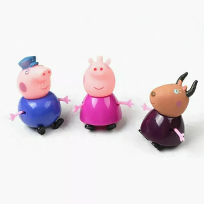 25Pcs Pepa Pig Toy Action Figure George Family Toys Mom and Dad Anime Party Toys Children's Holiday Gift