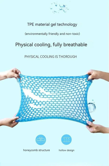 Car Seat Cushion Breathable Cool Gel Cooling Pad Universal Car Honeycomb Butt Pad Car Home Office Chair Cushion
