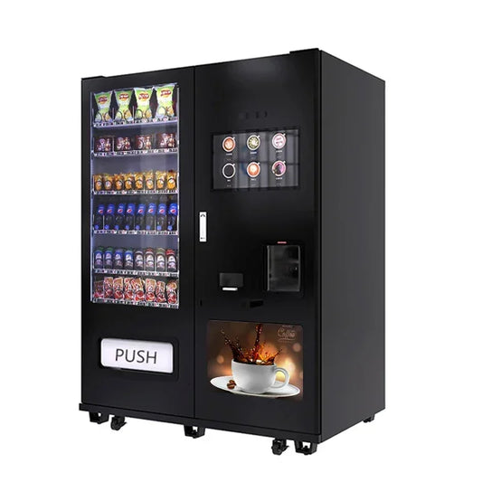 Automatic Coffee Vending Machine Drink Snacks Integrated Commercial with Snack Machines MDB System coffee machines With Grinder