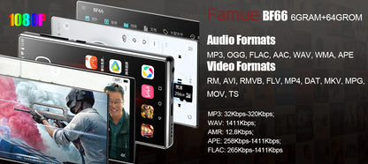 Famue MP3 Player Android 13 with Bluetooth and WiFi，MP3 MP4 Player with Spotify，Audible，Pandora，Standalone / Networked Version