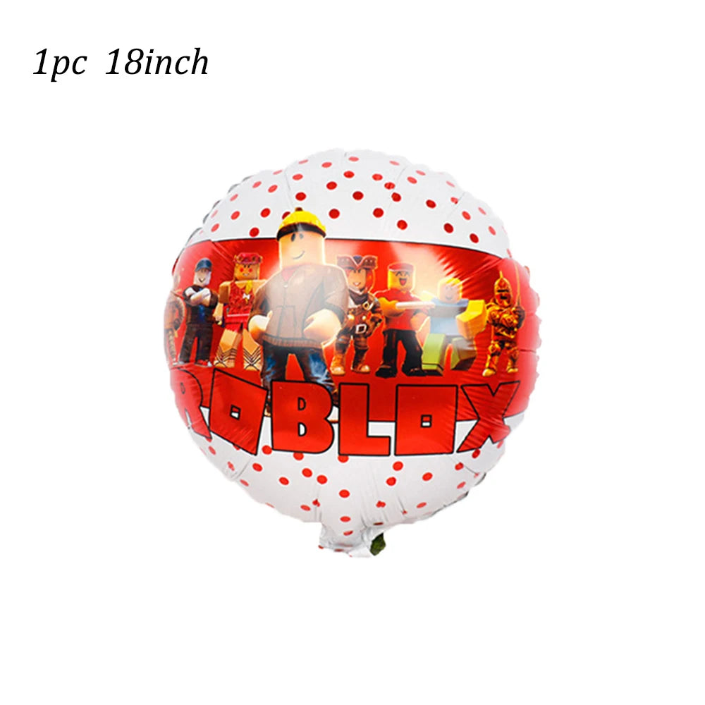 Roblox Game Themed Aluminum Balloons for Kids Birthday Party Decorations Ideal Gifts for Game Lovers Balloon Theme Periphery