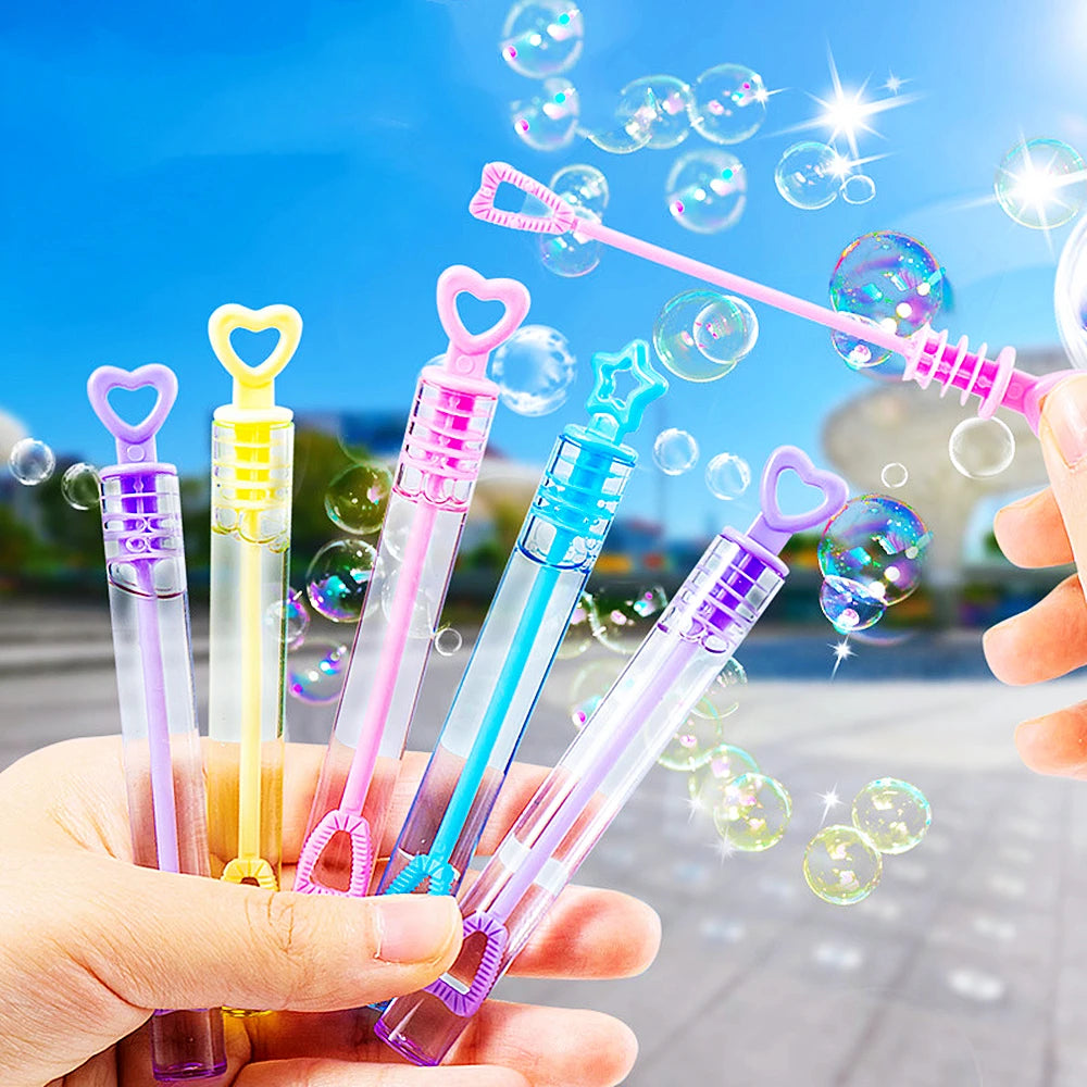 Mini Bubble Wands Party Favors - 10-30PC Cute Empty Bubble Tubes for Kids Birthday, Wedding & School Events
