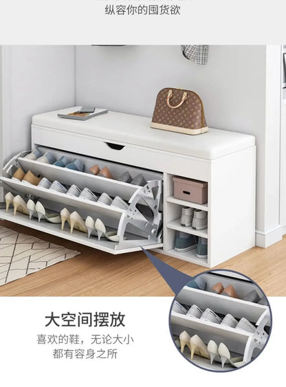 Modern Shoe Cabinets Storage Entrance Stool Entrance Hall Shoe Cabinets Bench White Living Room Home Furniture