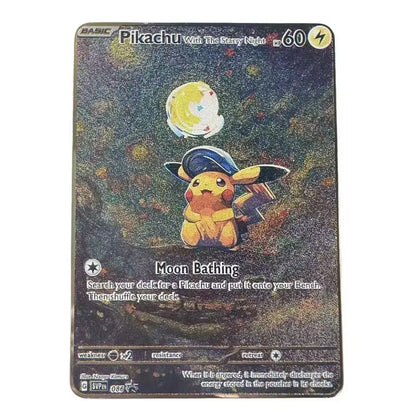 Pokémon 32er-Karten Goldmetall-Pokémon-Karten Englisch Harte Eisenkarten Mewtu Pikachu Gx Glurak Vmax Paket Spielkollektion