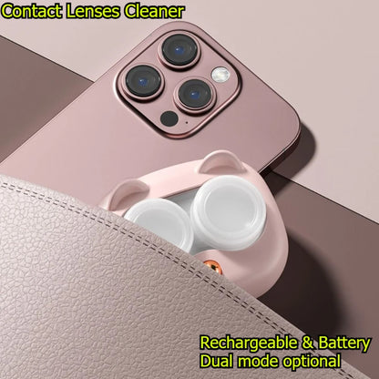 USB Ultrasonic Contact Lens Cleaner Machine,  with Removable Box, Portable Rechargeable & Battery Dual mode optional
