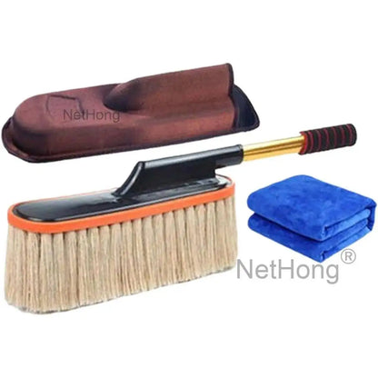 Telescopic Car Duster Wax Brush Mop Cleaning Cloth Scratch Free Dusting Waxing