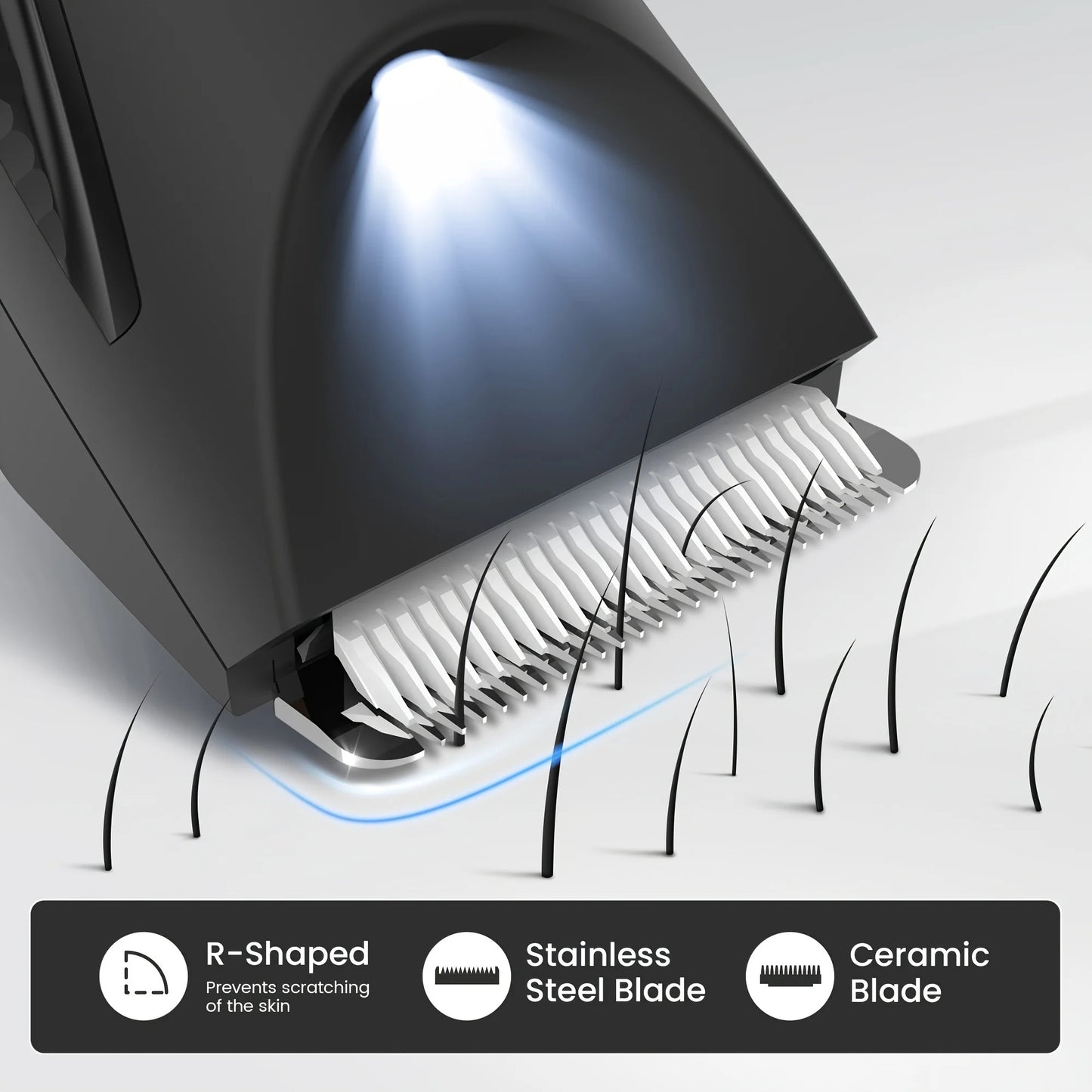 Sejoy 6 In 1 Body Hair Trimmer Kit Electric Beard Shaver Men&Women Nose Hair Trimmer Eyebrow Razor Portable Body Shaver IPX5