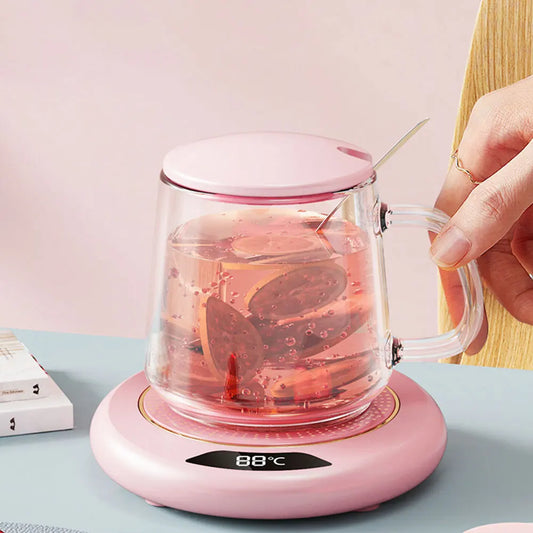 Mini Portable 55 degree USB Cup Warmer Coffee Mug Heating Coaster Smart Thermostatic Hot Plate Milk Tea Water Heating Pad Heater