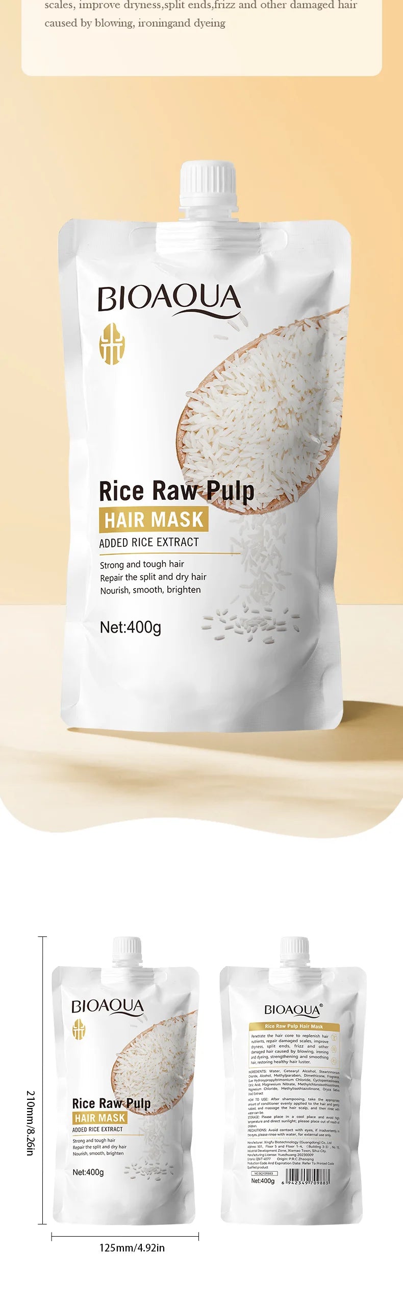 10/30/50/100/400g Magical Keratin Hair Mask 5 Seconds Repair Damaged Frizzy Hair Soft Smooth Shiny Rice Moisturizing Hair Care