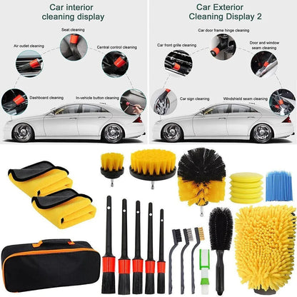 122Pcs Car Detailing Set Soft Brush Interior Wheel Valet Pro Clean Kit Hot