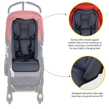 Universal Baby Stroller Seat Cushion Compatible with Uppababy Vista V2, V3 Cruz V2 2 in 1 Newborn to Toddler Comfort Insert