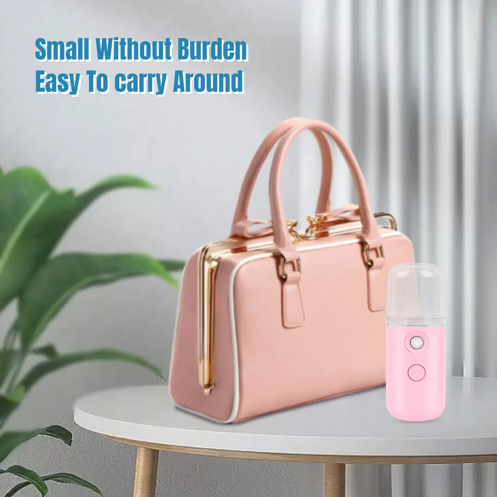 Mini Portable Humidifier Nano Mister Facial Steamer Device Beauty Spray Hydrating Apparatus Cold Spray Apparatus Rechargeable