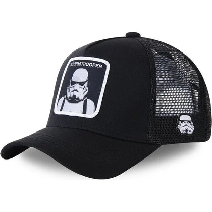 Anime Star Wars Cotton Baseball Cap Adjustable Men Women Hip Hop Dad Mesh Trucker Mesh Summer Sun Shading Breathability Cap Hat