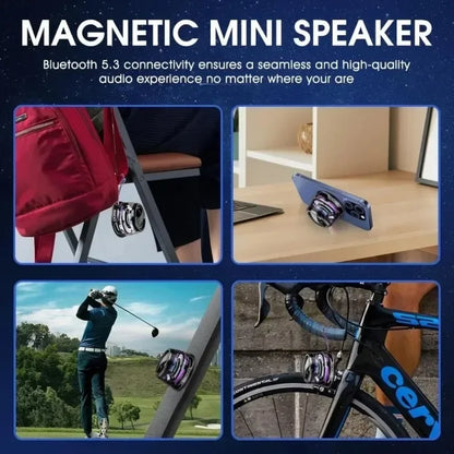 XIKCU G200 Portable Bluetooth Speaker HECATE RGB Lighting Magnetic Speaker BT5.3 Mini Sound Box 7 Hours Playback Phone Holder