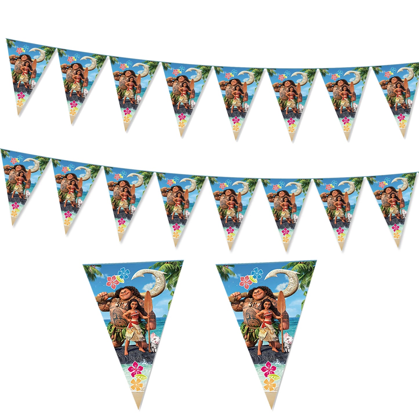 Moana 2 Party Decoration Disposable Tableware Set Paper Cups Plates Tablecloth Banner Balloon Cake Topper Gift Bag Baby Shower