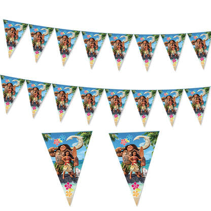Moana 2 Party Decoration Disposable Tableware Set Paper Cups Plates Tablecloth Banner Balloon Cake Topper Gift Bag Baby Shower