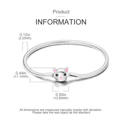 925 Sterling Silver Charm Bracelet - Leaf, Clover, Butterfly & Heart Design | 17-20cm Adjustable