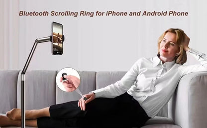 Tiktok Scrolling Ring Tiktok Remote Control, Bluetooth Page-Turning Ring Scroll Device for iPhone and Ipad, with Camera Shutter, Short Video and Music Remote Control Functions, Compatible with Ios and Android Phones