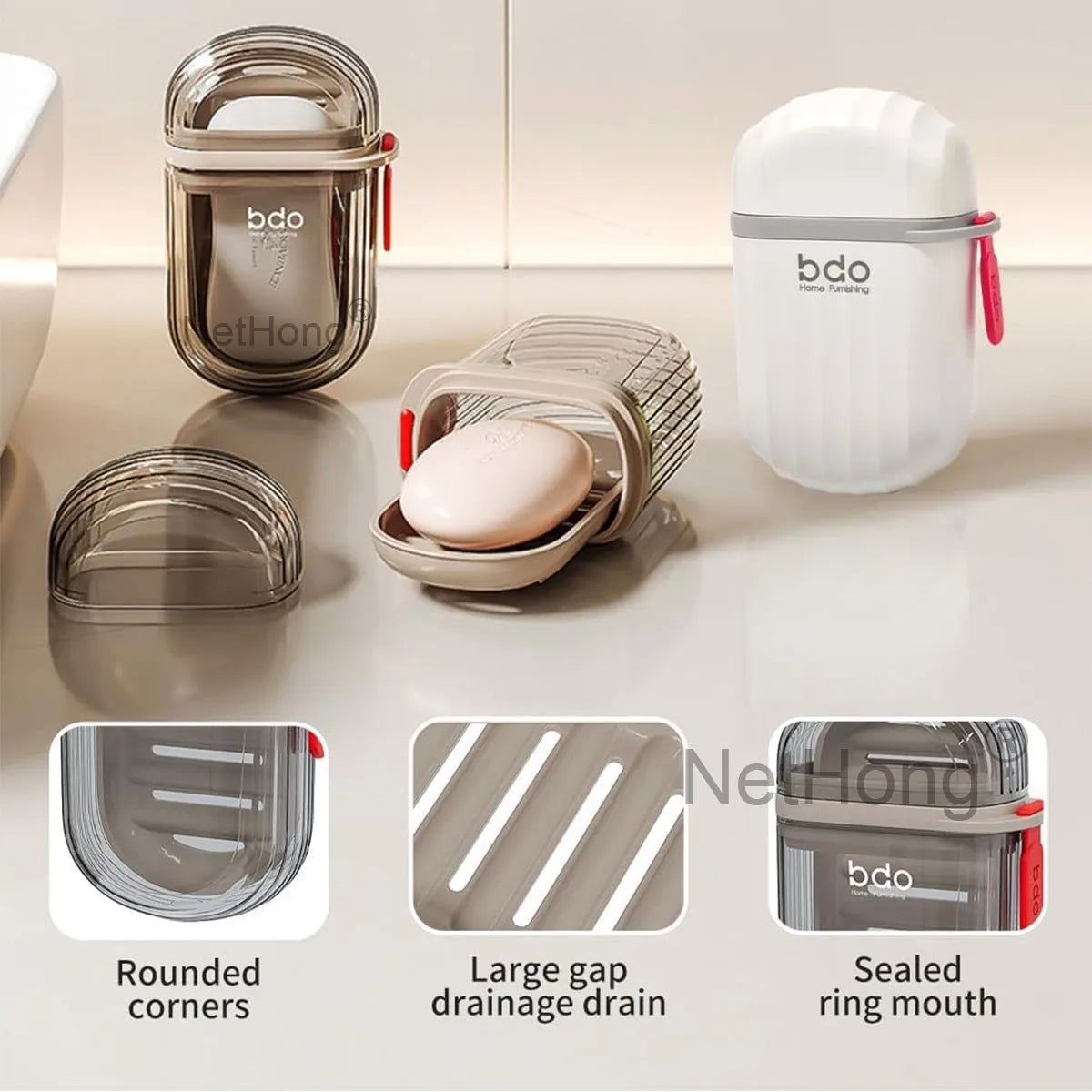 Light Luxury Travel Soap Box Double Drains Soap Holders Soap Dishes Outdoor UK