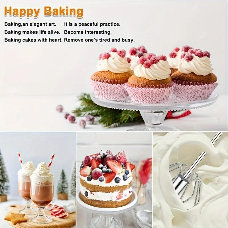 Stainless Steel Egg Beater Durable Semi-Automatic Mixer for Effortless Egg Cream Mixing Stirring and Beating for Kitchen Baking