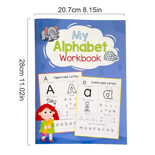 Buchstaben AZ Alphabet Phonetik Übungsheft Vorschule Englisch lernen Kindergarten Schreiben Malbuch Montessori