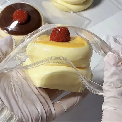 Taba Squishy Strawberry Blueberry Soufflé Stress Relief Toy Sensory Fidget Toys for Kids Adults Anxiety Relaxation, Squeeze Gift