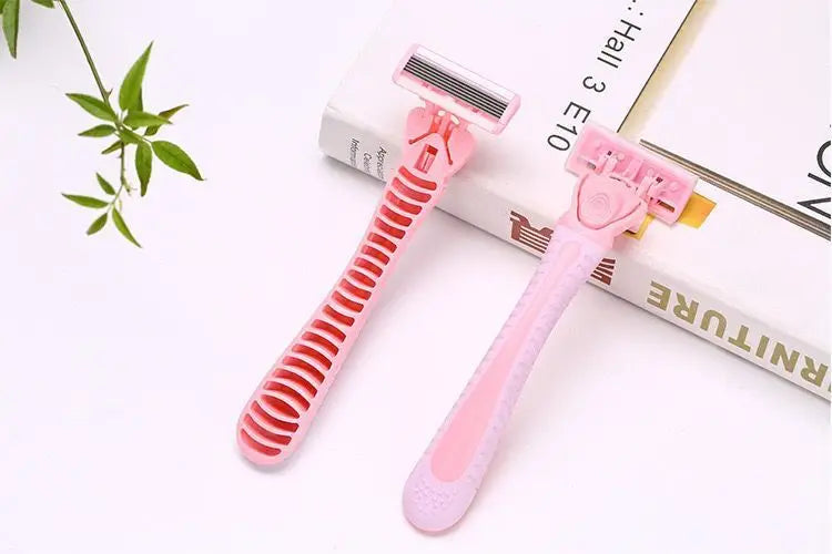 1Handle+18Blade Women's Manual Safety Razor 6Layer Stainless Steel Shaving/Hair Removal Blade Replaceable blade