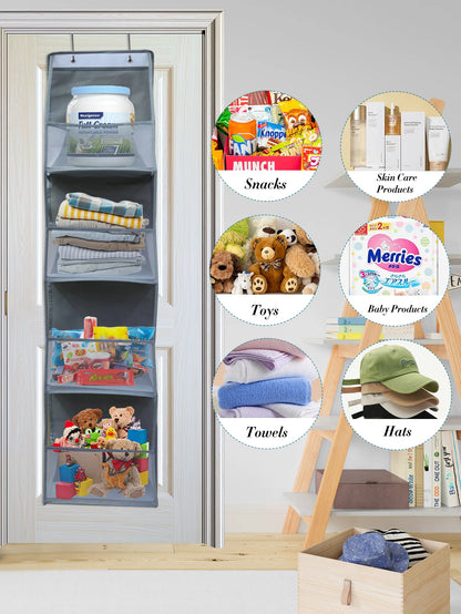 1pc 4 /6Layer Over The Door Hanging Organizer Cosmetics Wall Hanging Storage Organizerfor Nursery Bathroom Closet Bedroom Dorm