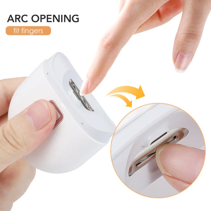 Electric Nail Clipper Grinding and Polishing with Light Automatic Nail Trimmer Rechargeable Nail Cutter Manicure for Baby Adult