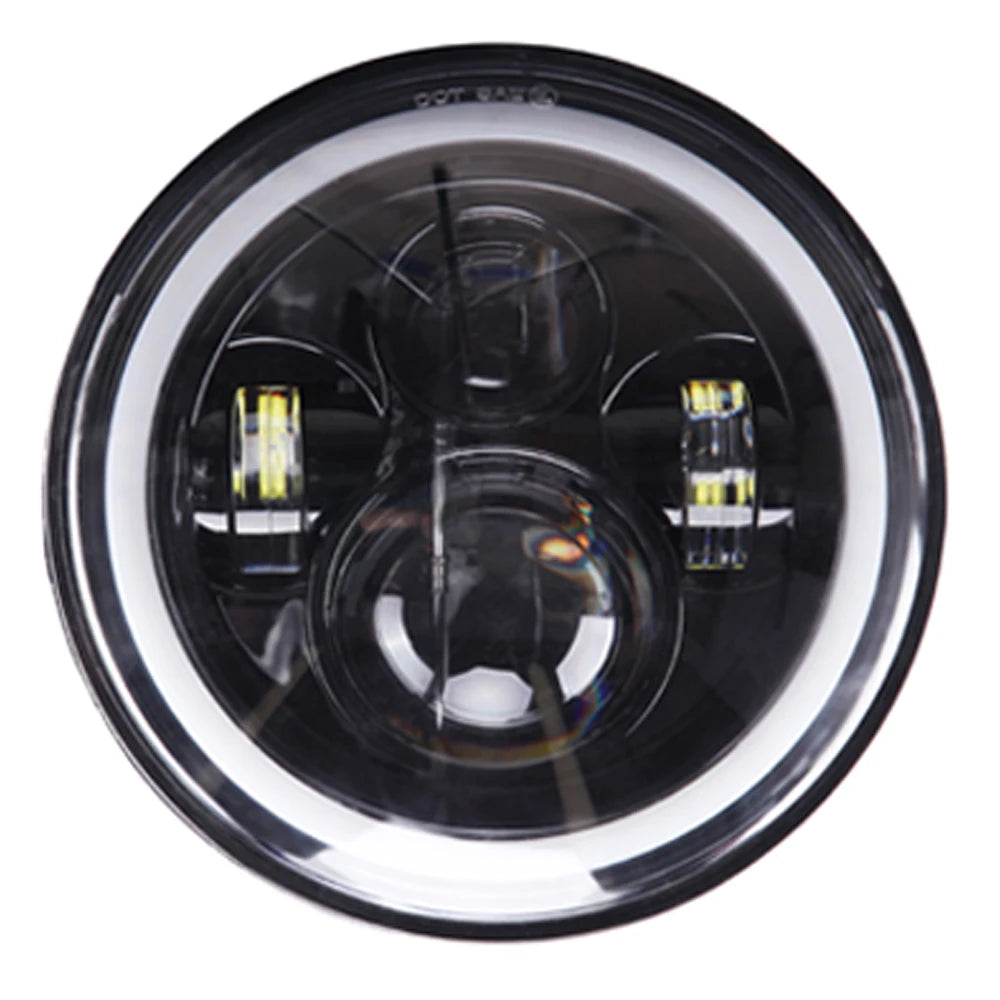 7 inch Moto LED Headlight For Harley Bike With 4-1/2"4.5" LED Passing Lamps Fog Lights 7"Bracket Mounting Ring Motorcycle