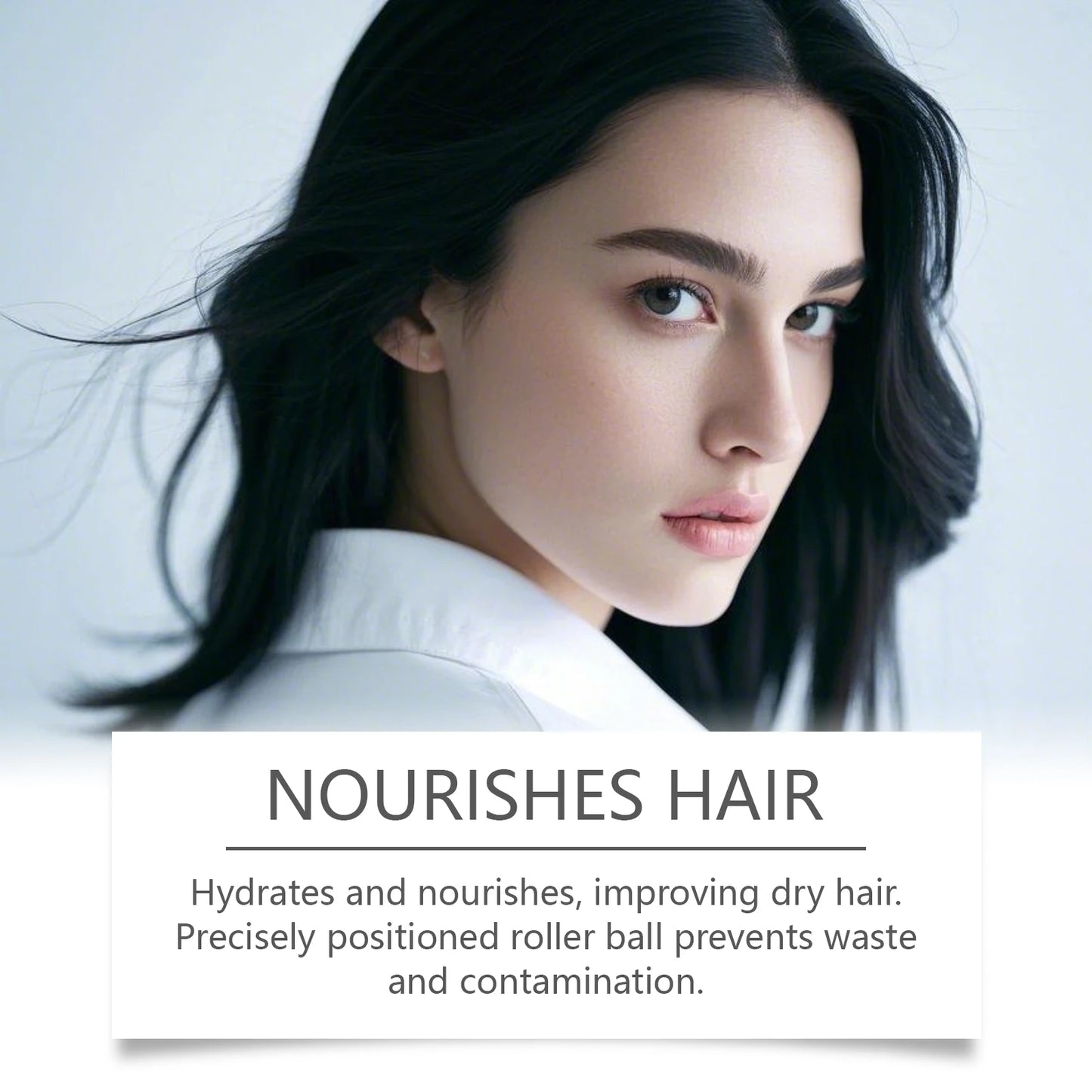 Rosemary Oil Dense Hair Essential Roller For Damaged Hair Care Treatment Smoothing Shiny Soften Hair Scalp Massage Serum