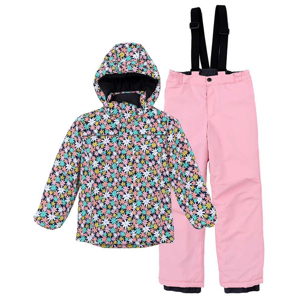 Kids Ski Suit Waterproof Snowboard Jacket & Pants Set - Boys Girls Winter Snow Gear 3-12 Years