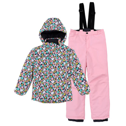 Kids Ski Suit Waterproof Snowboard Jacket & Pants Set - Boys Girls Winter Snow Gear 3-12 Years