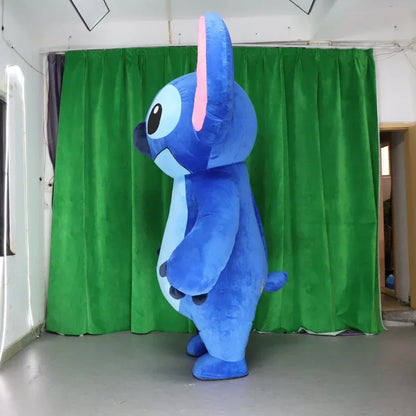 Giant Blue Stitch Inflatable Mascot Costume Disney Character Cosplay Costume Disney Advertising Fancy Dress Anime Adult Suits