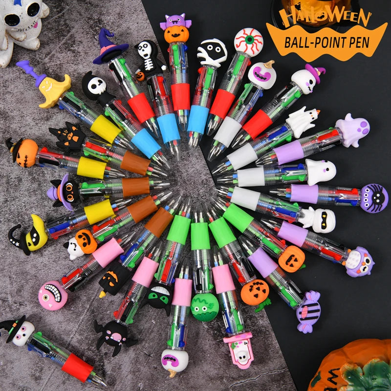 5-30Pcs Halloween Themed Ballpoint Pen Bulk for Kids Halloween Party Favors Gift School Prize Goodie Bag Stuffers Four-color