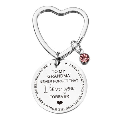 Best Nana Gift Keychain with Birthstone Charm Nana Grandma Nan Birthday Gift Gigi Jewelry Nana Keychain Mothers Day Gifts