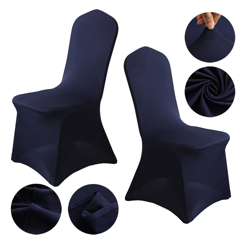 Black Extra Thicker Spandex Chair Covers For Wedding Events Party Decoration High Quality Stretch Elastic