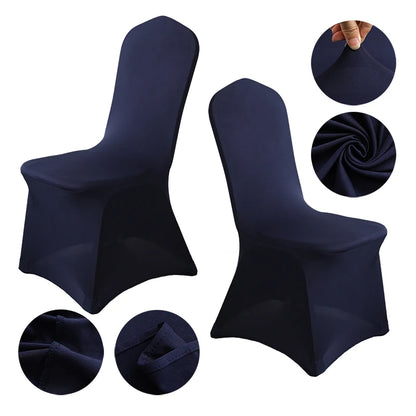 Black Extra Thicker Spandex Chair Covers For Wedding Events Party Decoration High Quality Stretch Elastic